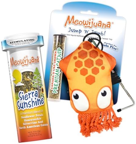 Meowijuana Jump 'n' Jamb Squid Cat Toy and Catnip Blend | High Potency