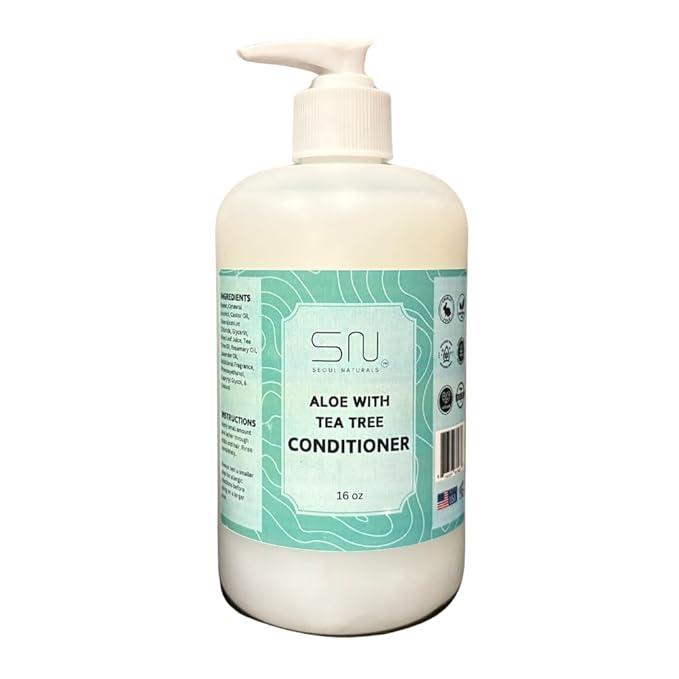 Seoul Naturals Aloe Vera with Tea Tree Conditioner, 100% Natural, k beauty, 16 fl oz