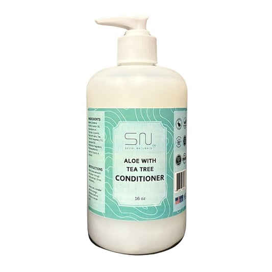 Seoul Naturals Aloe Vera with Tea Tree Conditioner, 100% Natural, k beauty, 16 fl oz