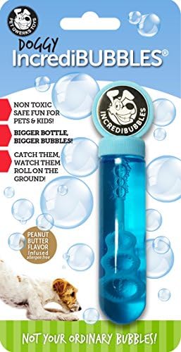 Pet Qwerks Incredibubbles Interactive Pet Toys - Long Lasting Edible Bubbles for Dogs & Cats - Peanut Butter Flavor - 38 ML (Pack of 12)