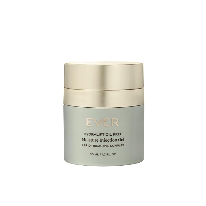 EVER Oil-Free Overnight Renewal Face Cream for Oily Skin – Bakuchiol, Hyaluronic Acid & LSR10™ Peptides to Smooth Fine Lines, Restore Elasticity, Non-Comedogenic Moisturizer - 1.7 fl oz