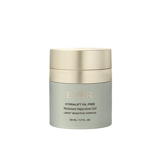 EVER Oil-Free Overnight Renewal Face Cream for Oily Skin – Bakuchiol, Hyaluronic Acid & LSR10™ Peptides to Smooth Fine Lines, Restore Elasticity, Non-Comedogenic Moisturizer - 1.7 fl oz
