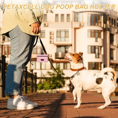 Dog Poop Bag Holder, Pet Waste Bag Dispenser Dog Treat Pouch with Clip Oxford Cloth Portable Reusable Easy Cleanup(2Pcs, Black), Intended for Outdoor/Travel/Walking