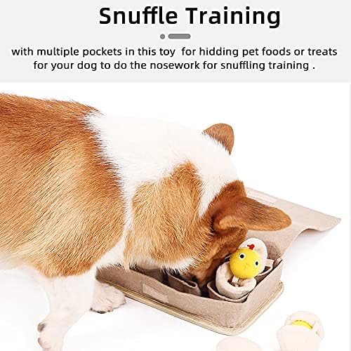 Egg Box Shape Pet Snuffle Mat for Dogs,Interactive Feed Game for Boredom,Encourages Natural Foraging Skills for Cats and Dogs,Dog Treat Dispenser Indoor Outdoor Stress Relief