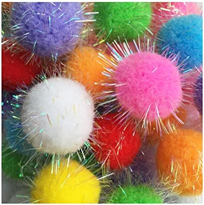 20PCS 1.5INCH Extra Large Cat's Favorite Chase Glitter Ball Toy