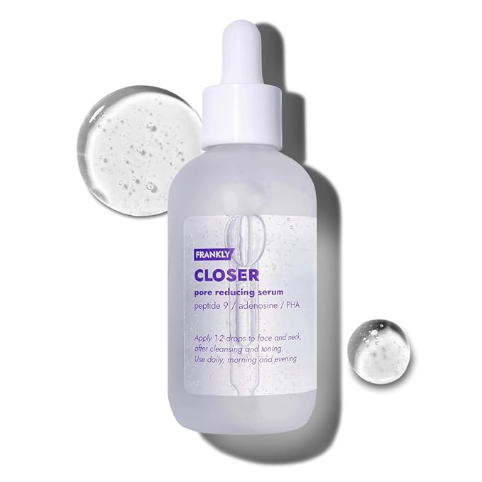 FRANKLY Closer Serum Mega Jumbo | Pore Minimizer Serum | 9 Peptides, Vegan Collagen, Adenosine, PHA | Korean Pore Minimizer for Glass Skin, Anti-Aging, Hydration, Elasticity | 3.38 fl oz