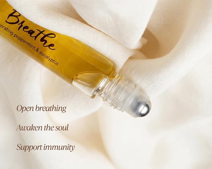 PRIVAI Peppermint & Eucalyptus Essential Oil Roller - 10 ML - Breathe, Refreshing Aromatherapy - Refreshing Travel Size - Roll-On with Jojoba Oil – Invigorating Wellness Blend for Everyday Self Care
