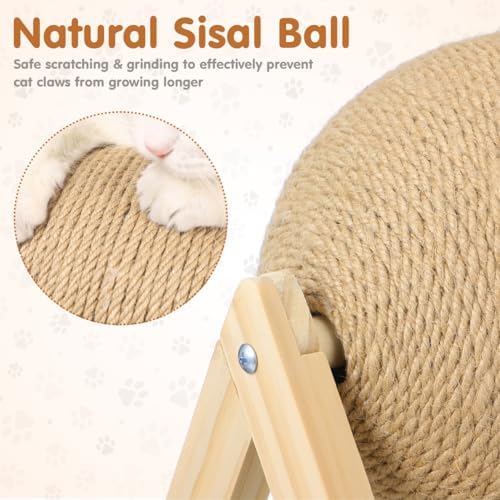 STOBOK Cat Scratching Ball Cat Scratcher Kitten Scratching Toy for Indoor Cats Claw Care and Exercise Stable Pet Supplies for Home Pet Shops Shopping Malls Shops 8.66 X 7.08 X 6.29 in