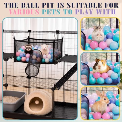Yookeer Ferret Ball Hammock with 60 Colorful Play Balls