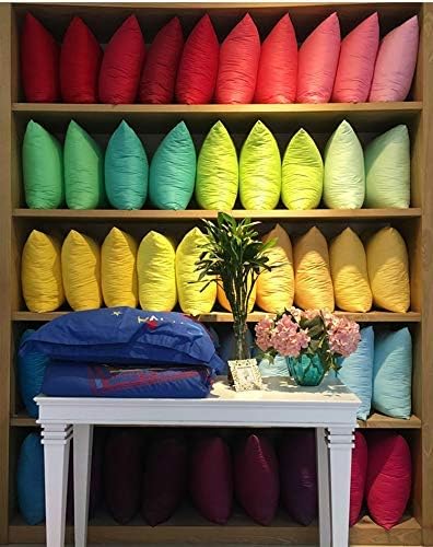 Thmyo 4-Pack 100% Cotton Comfortable Solid Decorative Throw Pillow Case Square Cushion Cover Pillowcase Sublimation Blank Pillow Covers DIY Throw Pillowcase for Couch Sofa Bed(22x22inch/ 55x55cm,Red)