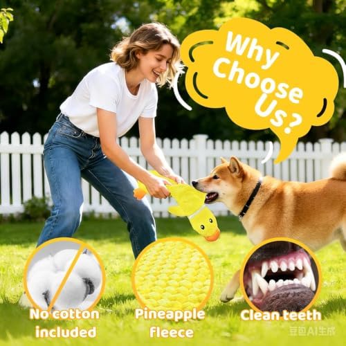 2 Pack Interactive Dog Toys for Small Dogs,No Stuffing Tug Toy