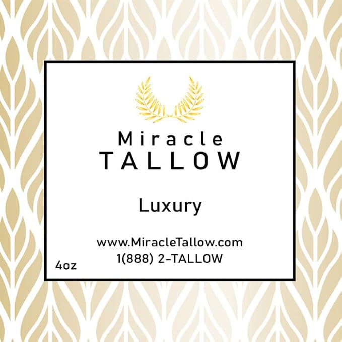 Natural Nourishing Tallow Balm for Skin Care - Handcrafted for Dry Skin - Organic Grassfed Beef Tallow - Perfect for Sensitive Skins - Hydrating & Healing (Luxury)