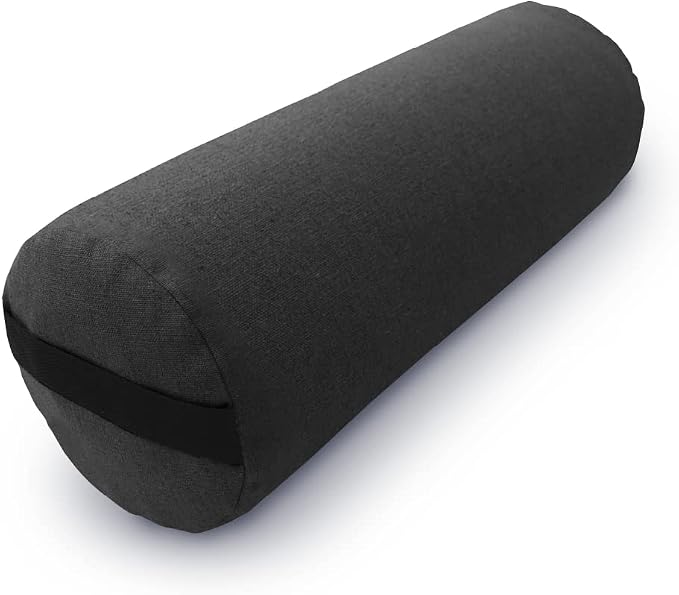Bean Products Yoga Bolster - Made In The USA With Eco Friendly Materials - Round or Rectangular Support Cushions That Elevate Your Practice - Organic Hemp Cover