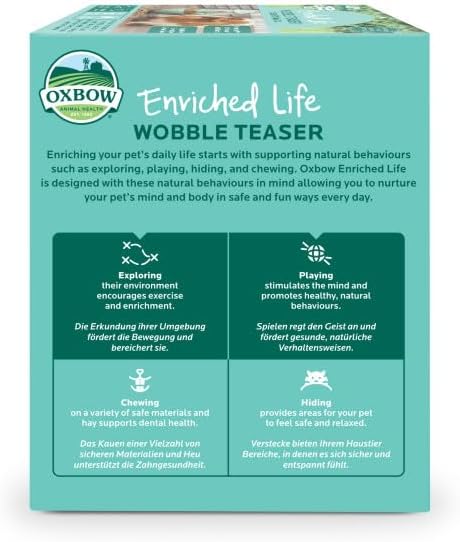 Oxbow Enriched Life Wobble Teaser Toy for Rabbits, Guinea Pigs, Hamsters, Rats
