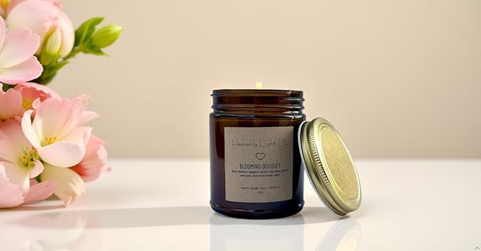 Heavenly Light LLC Blooming Bouquet 100% Non-Toxic 9 oz Scented Soy Wax Candles
