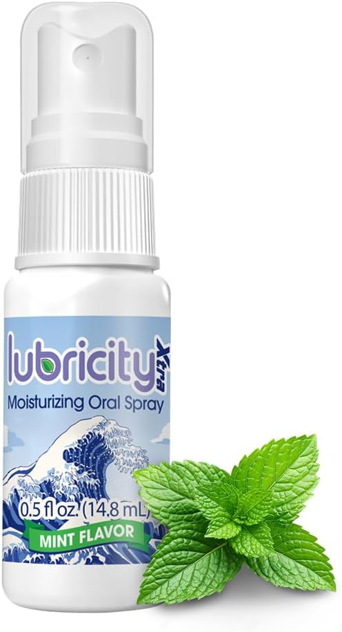 Lubricity Xtra Moisturizer Oral Spray - Advanced Formula - Hyaluronic Acid and Xylitol, Saliva Substitute Oral Spray, The Most Satisfactory Solution in Dry Mouth Products (0.5 Fl. Oz., Mint)