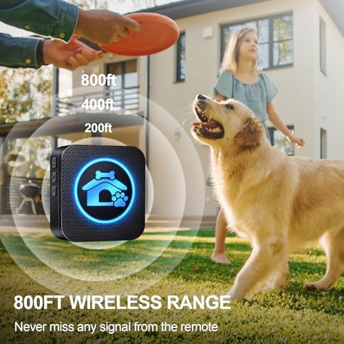 Dog Door Bell (2026 Self-Illuminating Enhanced Touch) for Potty Training, Wireless Dog Doorbells to Go Outside, 1000 Feet Long Range, IP65 Waterproof, 60 Melodies & Adjustable Volume (1 Button)