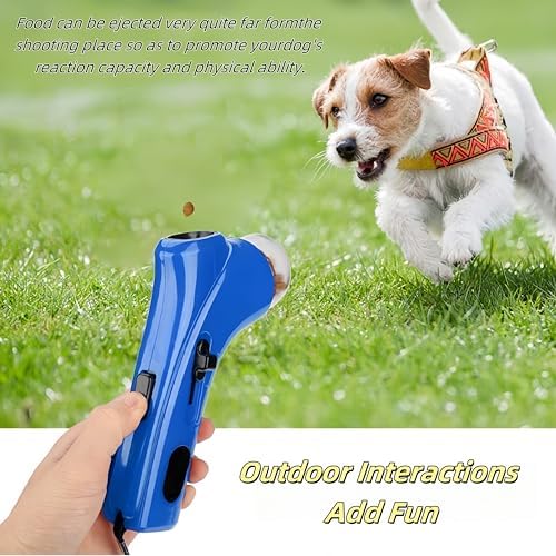 Cat Treat Launcher Gun – Interactive Pet Treat Shooter for Cats & Dogs, Handheld Cat Treat Dispenser, Pet Snack Catapult, Dog Food Launcher Toy for Training & Play (Red)