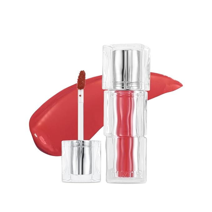 TIRTIR [*Mini Size Waterism Tinted Lip Gloss #14 Rose Bell, 0.06 Fl Oz – Kiss Ready Lipgloss, 12H Long Lasting Non Sticky Natural Tinted Glow Korean Multiuse Cheek and Lip Tint for Women gift