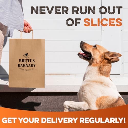 BRUTUS & BARNABY Dried Sweet Potato Dog Treats, Full Slices, 2 lb, 2 Pack | Single ingredient chews, healthy, hypoallergenic; gentle on sensitive stomachs. Made in USA, thick cut for large breeds