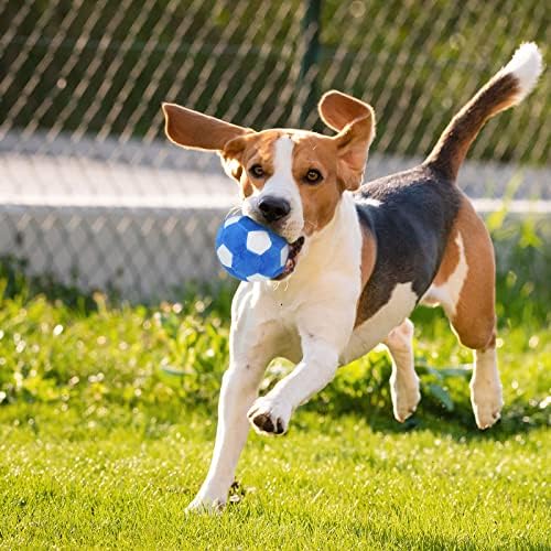 Dog Toys Balls - Chewable Plush Football for Dogs, Soft Pet Ball