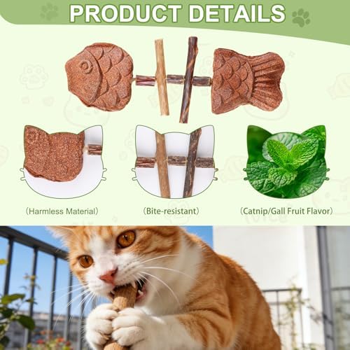Sterling Whiskers Cat Chew Catnip and Silvervine Cleaning Stick 3PCS