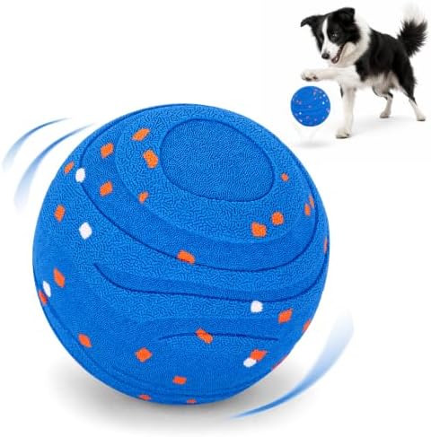 Smart Interactive Dog Toys Ball，Automatic Moving, Bouncing and Rotating,Pet-Safe & Durable E-TPU Material, IPX7 Waterproof, Active Rolling Ball for Puppy Medium Large Dogs, Long Battery Life (Blue)