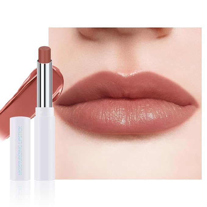 Tinted Lip Balm Moisturizing Lipstick, Black Brown Hydrating Lipstick for Women, 24 Hour Long Lasting Moisturization Lip Gloss Stain Makeup, Lightweight Non Greasy Moisturizer Lips, 03