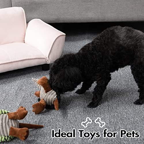 Hollypet Armadillo Squeaky Puppy Dog Toys for Small Medium Dogs, 8"