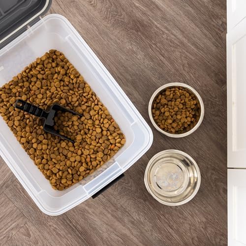 IRIS USA Dog Food Storage Container, Up to 58 lbs, Dark Gray, Made in USA