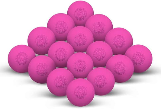 Signature Lacrosse Ball Set - Packs of 2, 4, 8, 12, and 100 - No Chemical Smell Massage Balls, Myofascial Release Tools, Back Roller, Muscle Knot Remover