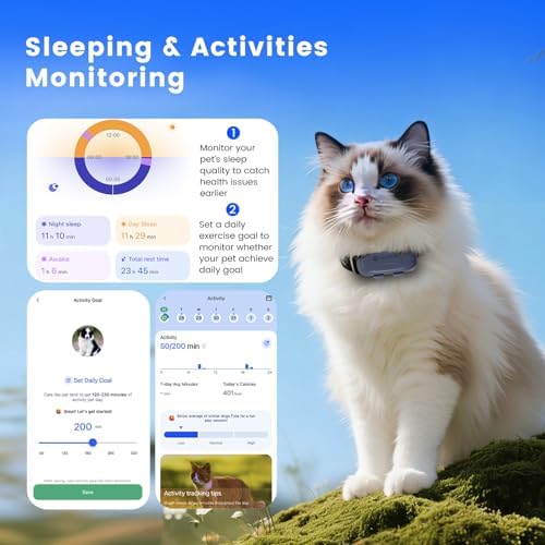SEEWORLD Pet GPS Tracker for Dogs Cats, Real-Time Location Tracker with IP67 Waterproof, Geo-Fence, Activity Sleep Monitoring, 10 Days Battery Life, Lightweight for All Collars, Subscription Required