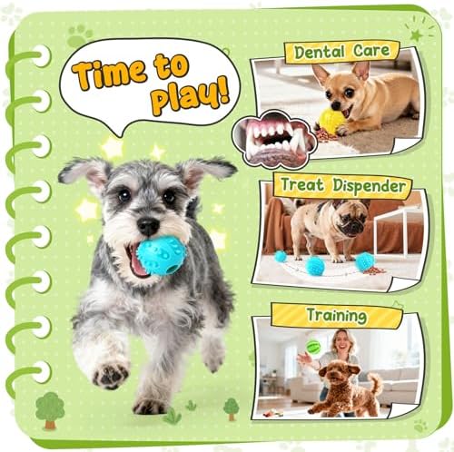 KIPRITII Dog Puzzle Feeder Set with Slow Feeder Bowl & Treat Ball