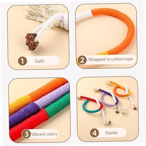 Cat Chew Rope Toys 3PCS Catnip Infused Dental Chew Ropes 27.6 Inch Interactive Indoor Kitten Toys for Teething Cleaning Teeth and Play