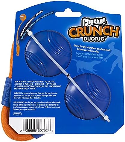 Chuckit! Crunch Ball Dog Toy, Medium, Duo Tug, for All Breed Sizes
