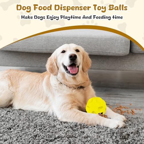 Interactive Dog Puzzle Toys for Boredom, Dog Treat Balls for Large Dogs | Dogs Enrichment Toys to Keep Them Busy, Tough Treat Dispensing Dog Toys, Interactive Dogs Toys for Boredom to Keep Them Busy