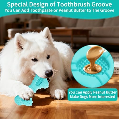 Natural Rubber Dog Chew Toys 4 Pack Tough Dog Toys for Aggressive Chewers