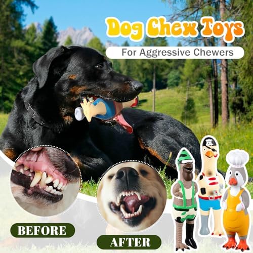 Silipull 3 Pcs Squeaky Rubber Chicken Dog Toys Latex Chew Toys, Cosplay