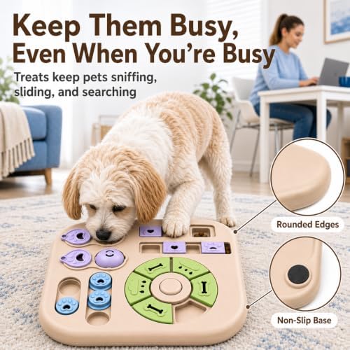 Dog Puzzle Toy, Interactive Treat Puzzle Feeder for Small and Medium Dogs
