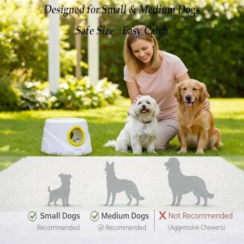 Automatic Dog Ball Launcher, Interactive Fetch Machine for Small Medium Dog