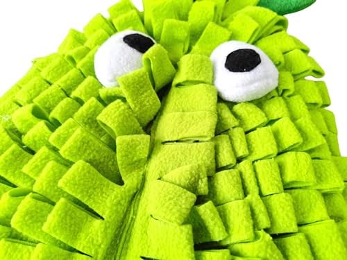 Dog Snuffle Mat Fleece Foraging Fruit Design Mats Small Animals Interactive Feeding Toy Anti Slip Slow Feeder Pet Treat Dispenser for Dogs Rabbits Guinea Pigs (Pear)