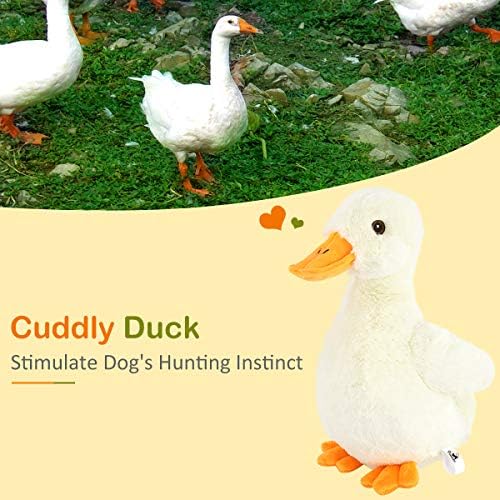 Pawaboo Squeak Plush Duck Dog Toy, Large 12'' Soft Stuffed Duck Pet Toys