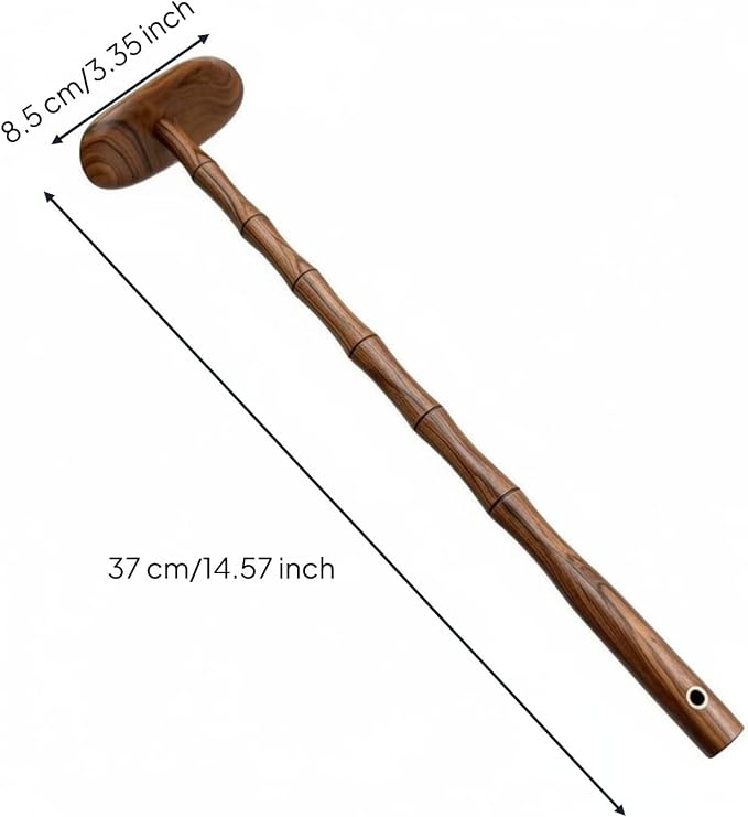 Gua Sha Easy to Clean Long Handle Gua Sha Gift Idea Myofascial Release, Tai Chi Huanghuali Gua Sha Board + Essential Oil + Acupoint Chart