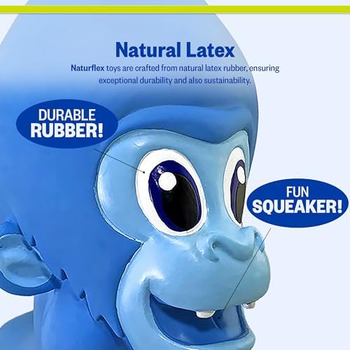 PetSport Naturflex Tiny Tots Gorilla Toy - Durable & Long-Lasting, Non-Toxic Material, Internal Squeaker, Rubber Toy for Dogs, Ideal for Interactive Play and Engagement
