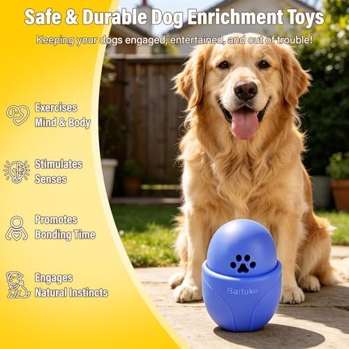 Frozen Treat Dog Toy BPA Free Silicone Dogs Slow Feeder Lick Ball, Blue