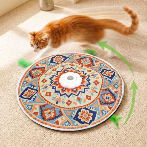 Interactive Cat Toys, Rechargeable & Touch Activated Hide and Seek Kitten Toys for Bored Indoor Cats