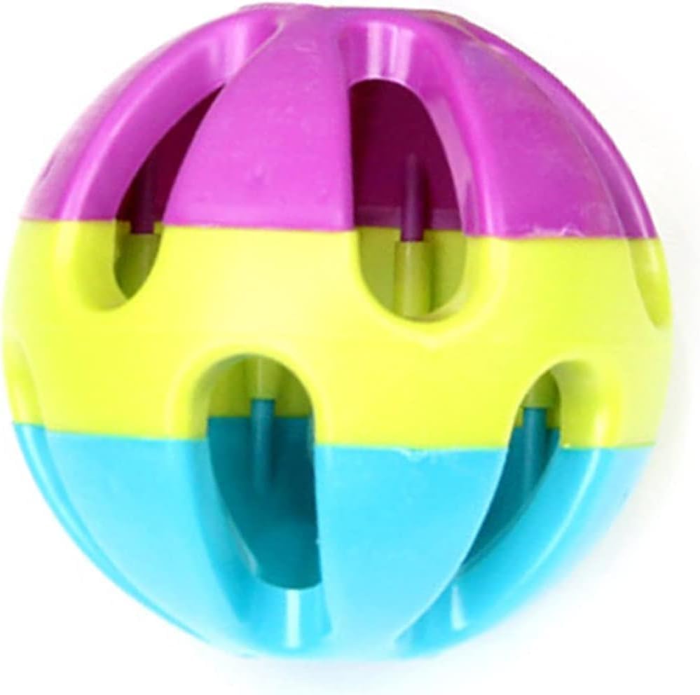 1pc Colorful Dog Toys for Medium to Large Breed Dogs Hollow Ball with Bell Inside Interactive Plastic for Relieving Boredom Pet Supplies,Balls Toys