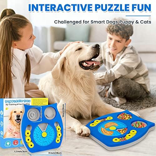 Joansan Dog Puzzle Toy, Enrichment Toy Treat Dispenser for IQ Stimulation | Lick-mat, Food Reward Puzzle Game Keeps Dogs Busy, Mental Stimulation to Reduce Anxiety for Puppies Dogs Cats