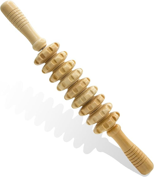 Wood Therapy Massage Tools for Body Sculpting & Cellulite Reduction – Manual Lymphatic Drainage Massager Roller Stick for Smooth Skin & Firming