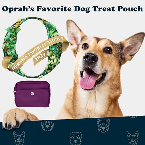 Puppington 3-in-1 Crossbody & Dog Treat Pouch for Pet Training - Matching Compostable Poop Bags, Built-In Poop Bag Dispenser & Slow-Feeding Travel Dog Bowl - Dog Walking Bag (Plum Wine)